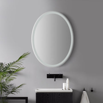 Dane 27 Round Frameless Anti-Fog Aluminum Front/Back-lit Tri-color LED Bathroom Vanity Mirror with Smart Touch Control
